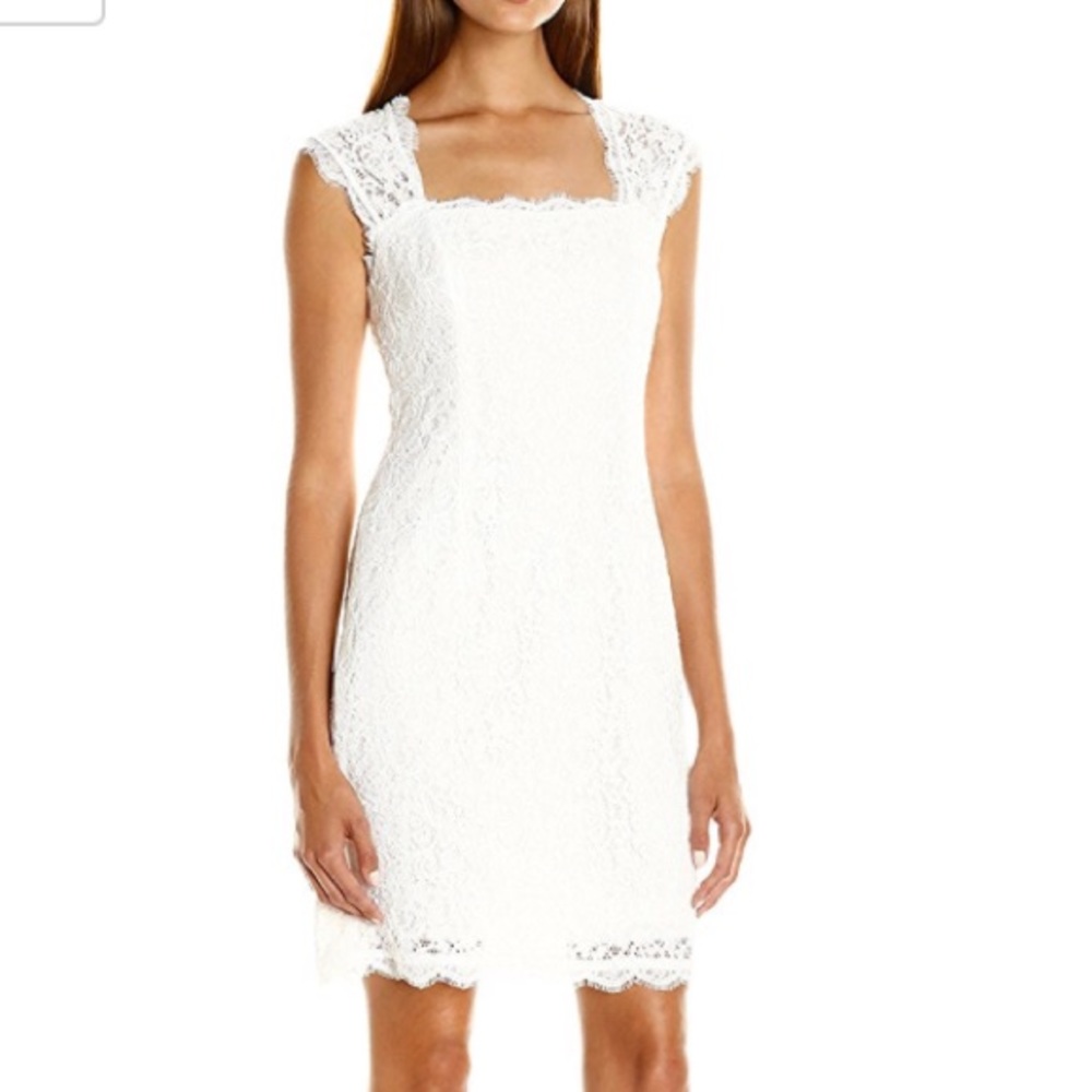 Adrianna Papell Lace Sheath Cap Sleeve Dress NWT